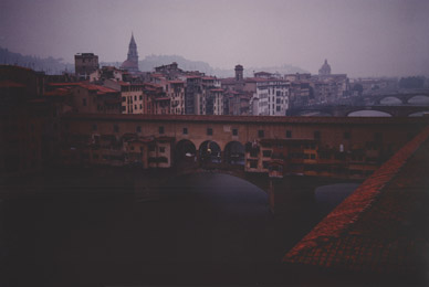 Ponte Vecchio Florence Italy rain